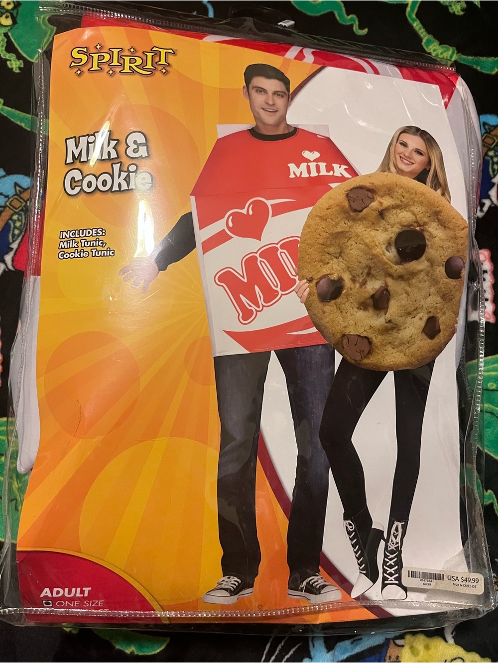 Spirit Milk & Cookie Couples Costume - Red & White Milk Tunic with Cookie Tunic